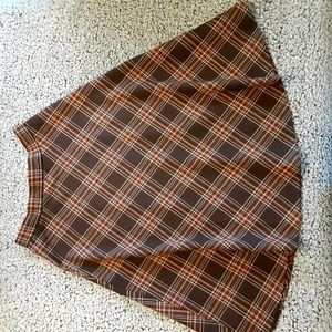 Plaid Swing Skirt